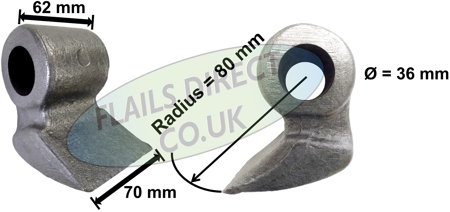 * box of 6 Flail 60mm boot flail to suit Bomford/Spearhead/McConnel Hedge Cutter 